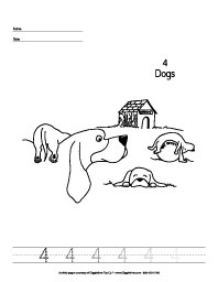 Kindergarten Coloring & Numbers - 4