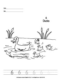 Kindergarten Coloring & Numbers - 6