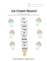 Ice Cream Nouns