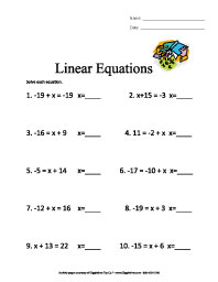 Linear Equations